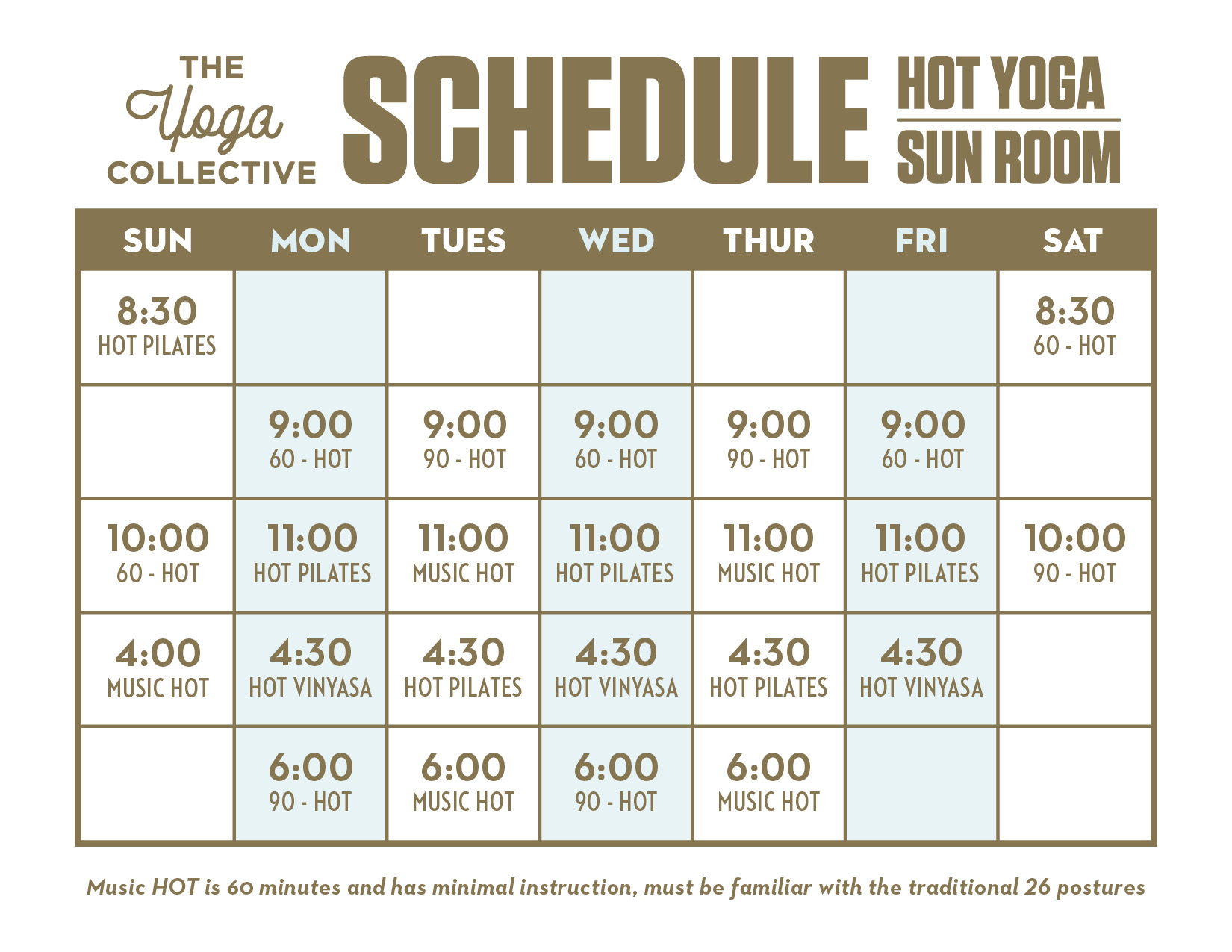 Schedule  The Yoga Collective